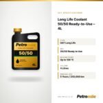 PetroMile Long Life Coolant 50/50 Ready-to-Use – 4L – Specifications