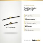 PetroMile Flat Wiper Blades Pair 24" + 18" – Specifications